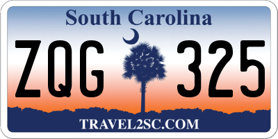 SC license plate ZQG325