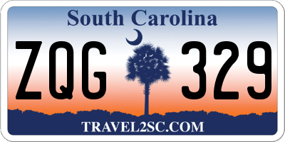 SC license plate ZQG329