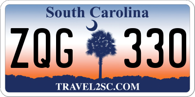 SC license plate ZQG330
