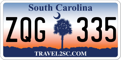 SC license plate ZQG335