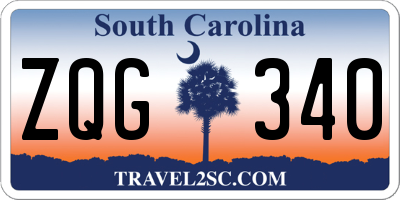 SC license plate ZQG340