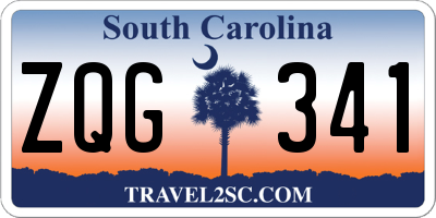 SC license plate ZQG341