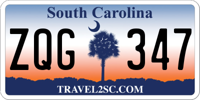SC license plate ZQG347