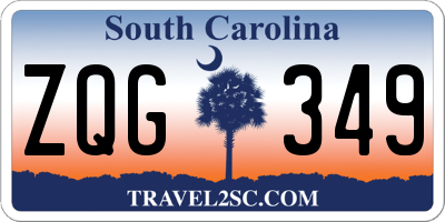 SC license plate ZQG349