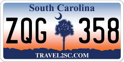 SC license plate ZQG358
