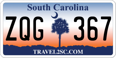 SC license plate ZQG367