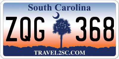 SC license plate ZQG368