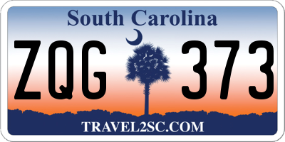 SC license plate ZQG373