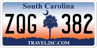 SC license plate ZQG382