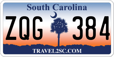 SC license plate ZQG384
