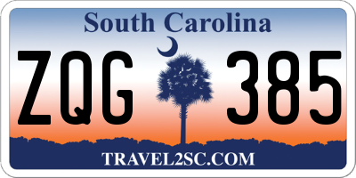 SC license plate ZQG385