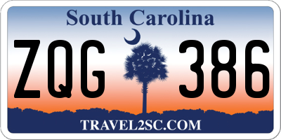 SC license plate ZQG386