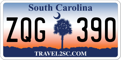 SC license plate ZQG390