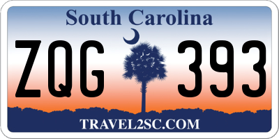 SC license plate ZQG393