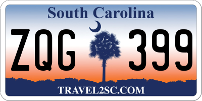 SC license plate ZQG399