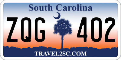 SC license plate ZQG402