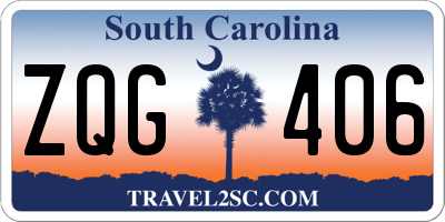 SC license plate ZQG406