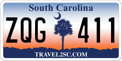 SC license plate ZQG411