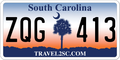 SC license plate ZQG413