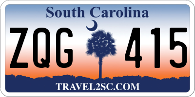 SC license plate ZQG415
