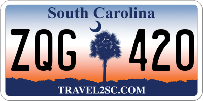 SC license plate ZQG420