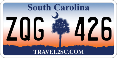 SC license plate ZQG426