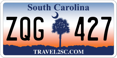 SC license plate ZQG427