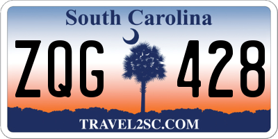 SC license plate ZQG428