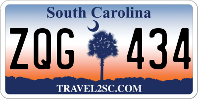 SC license plate ZQG434