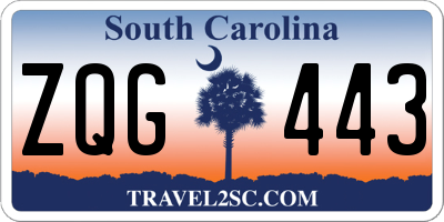 SC license plate ZQG443