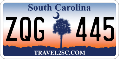 SC license plate ZQG445