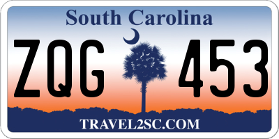SC license plate ZQG453