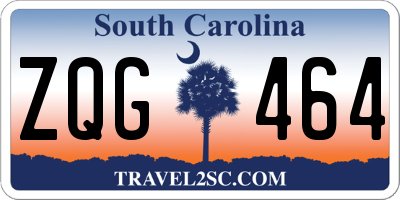 SC license plate ZQG464