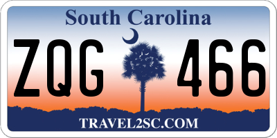 SC license plate ZQG466