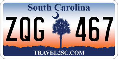 SC license plate ZQG467