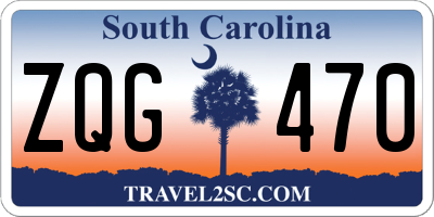 SC license plate ZQG470