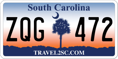SC license plate ZQG472