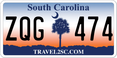 SC license plate ZQG474