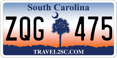 SC license plate ZQG475