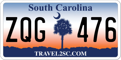 SC license plate ZQG476