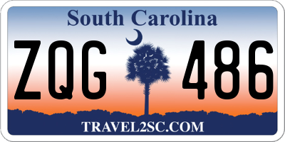 SC license plate ZQG486