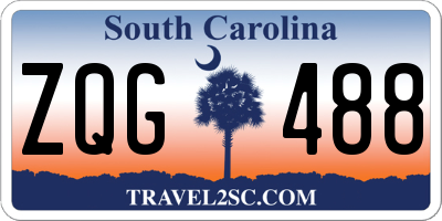 SC license plate ZQG488