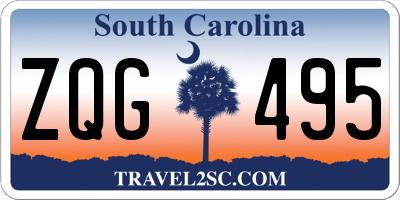 SC license plate ZQG495