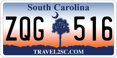 SC license plate ZQG516