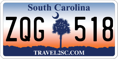 SC license plate ZQG518