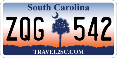 SC license plate ZQG542