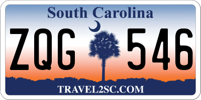 SC license plate ZQG546