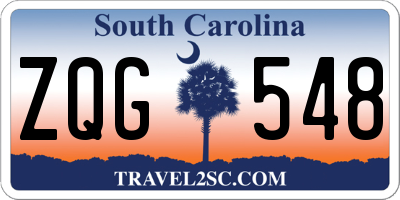 SC license plate ZQG548