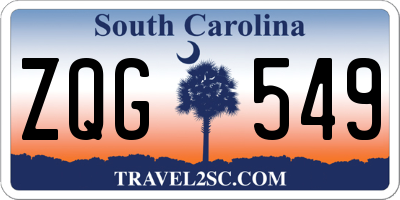SC license plate ZQG549