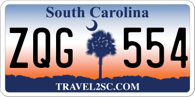 SC license plate ZQG554